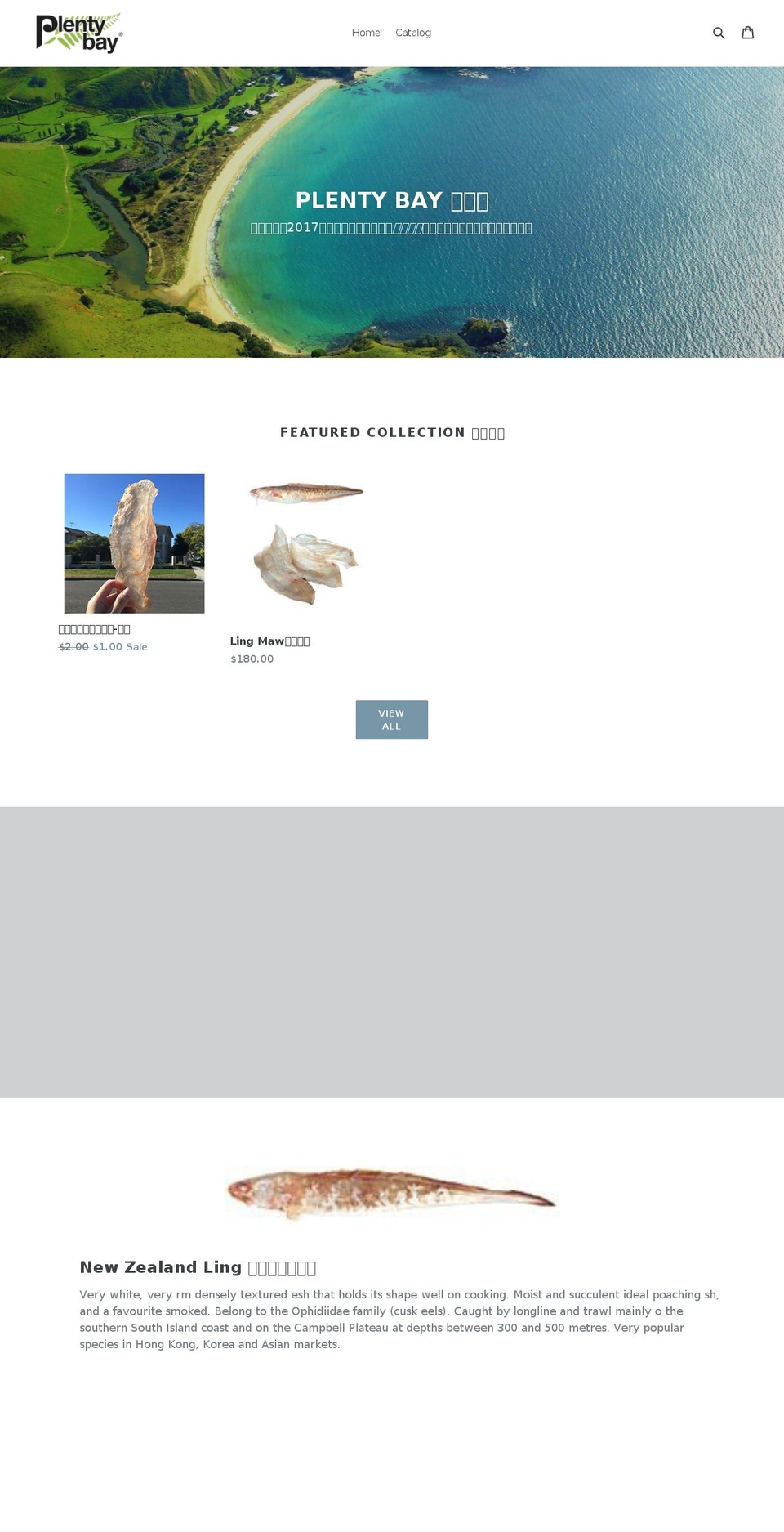 bayofplentygroup.com — Shopify storefront screenshot
