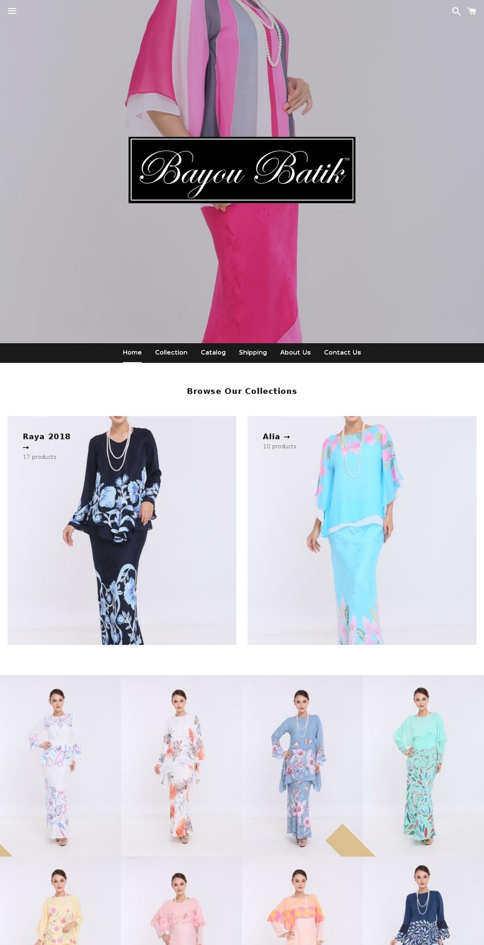 bayoubatik.com — Shopify storefront screenshot