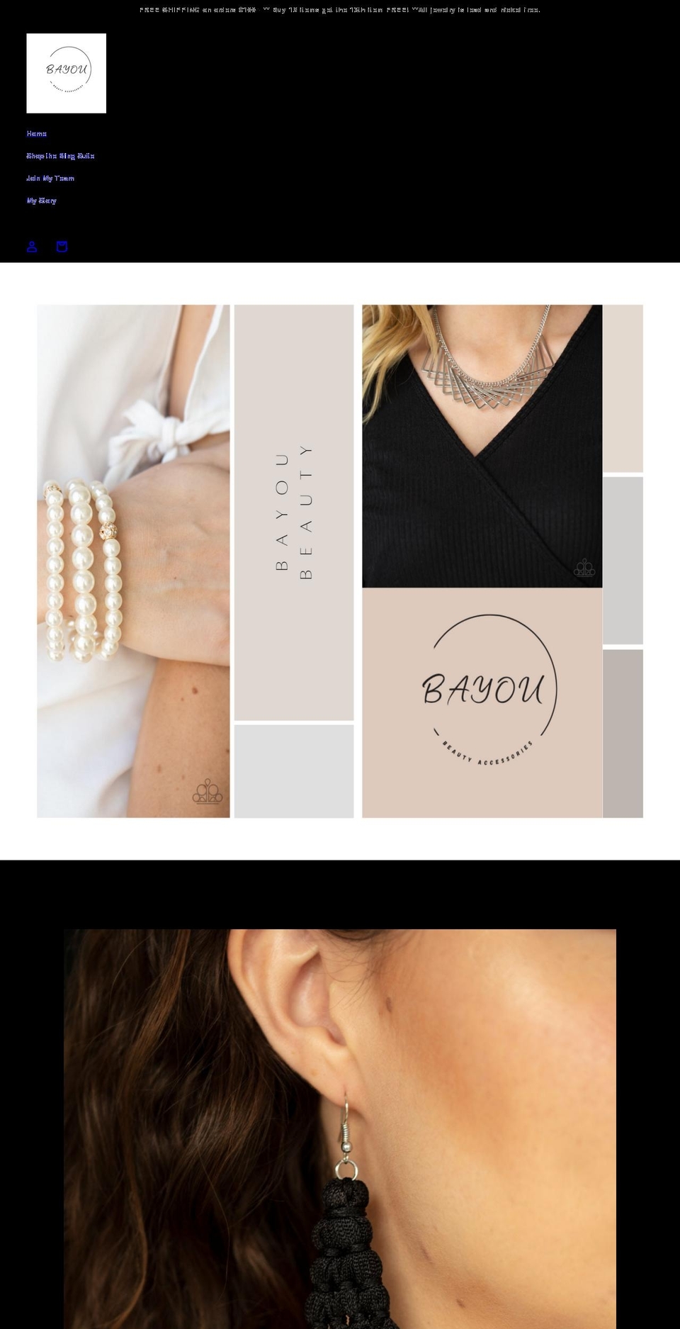 bayoubeautyaccessories.com shopify website screenshot