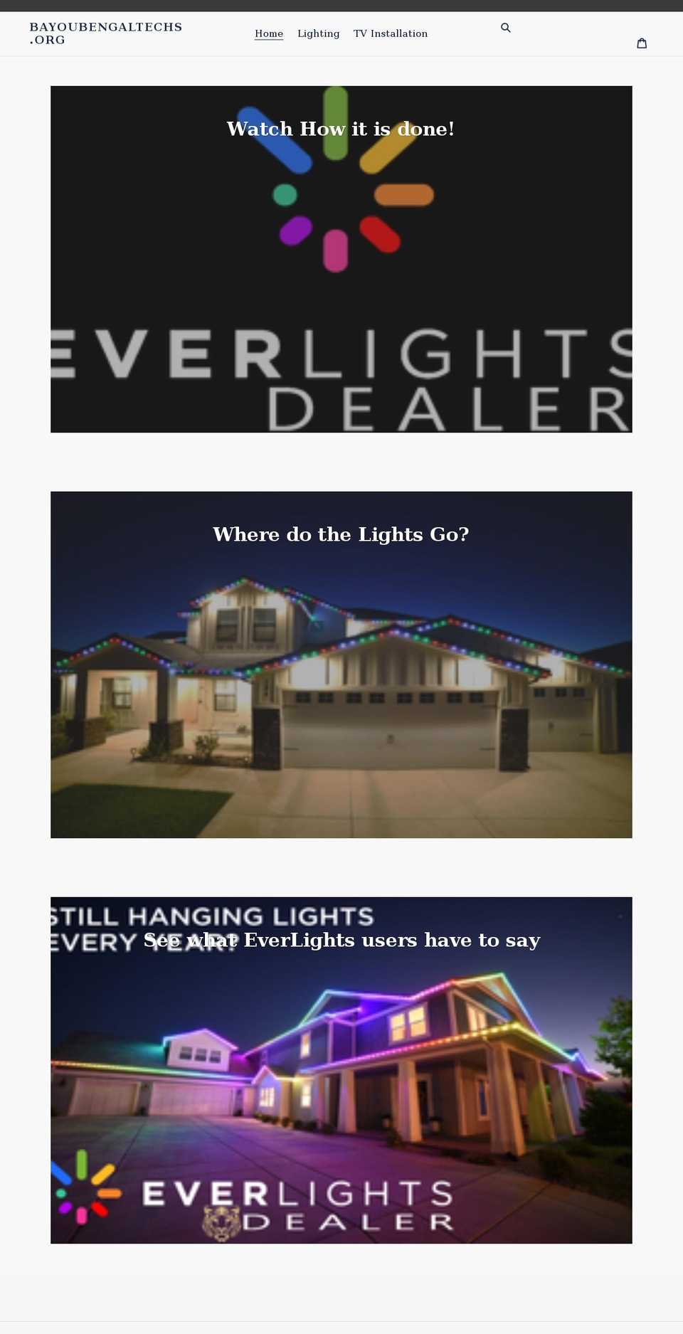 bayoubengaltechs.org shopify website screenshot
