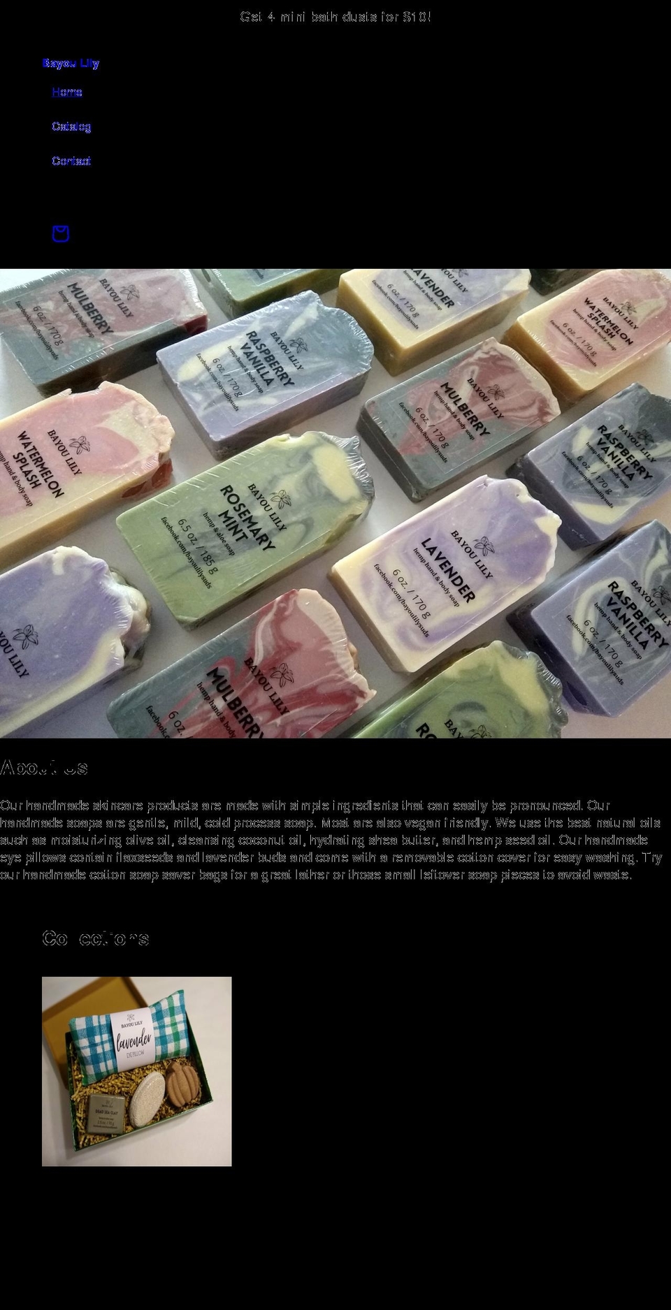 bayoulily.com shopify website screenshot