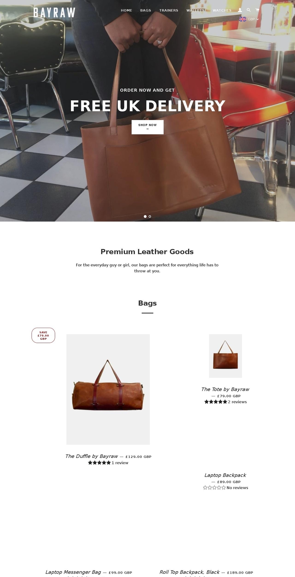 bayraw.com — Shopify storefront screenshot