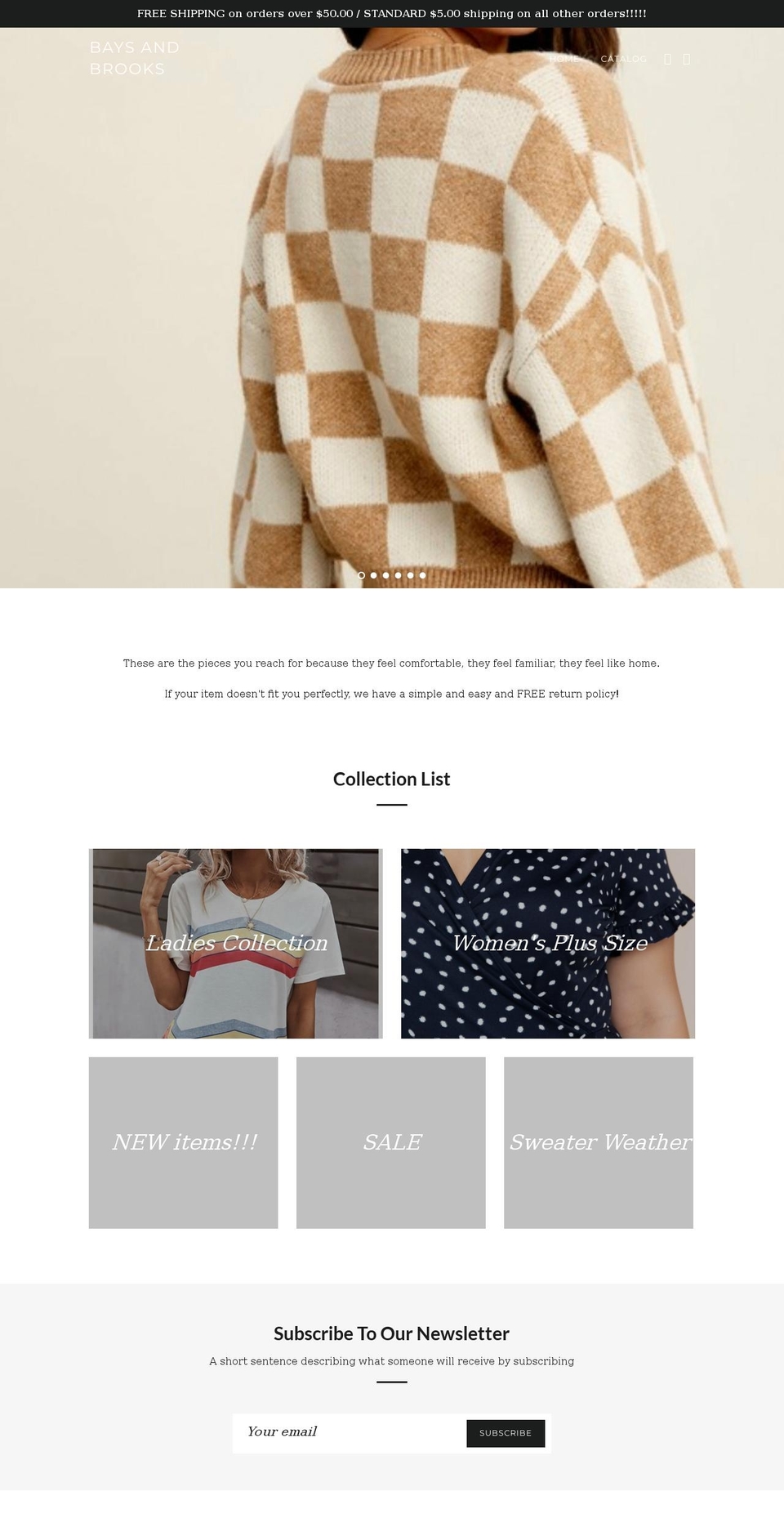 baysandbrooks.com — Shopify storefront screenshot