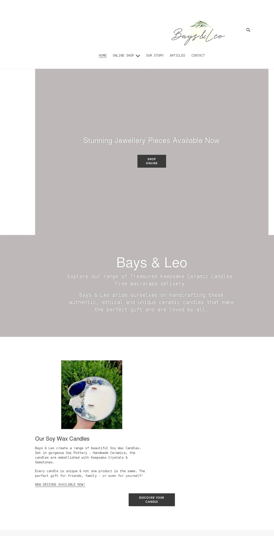 baysandleo.com shopify website screenshot