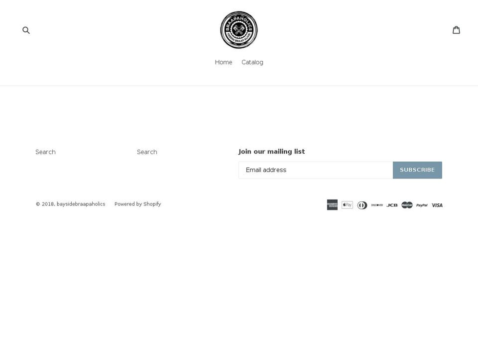 baysidebraapaholics.com — Shopify storefront screenshot