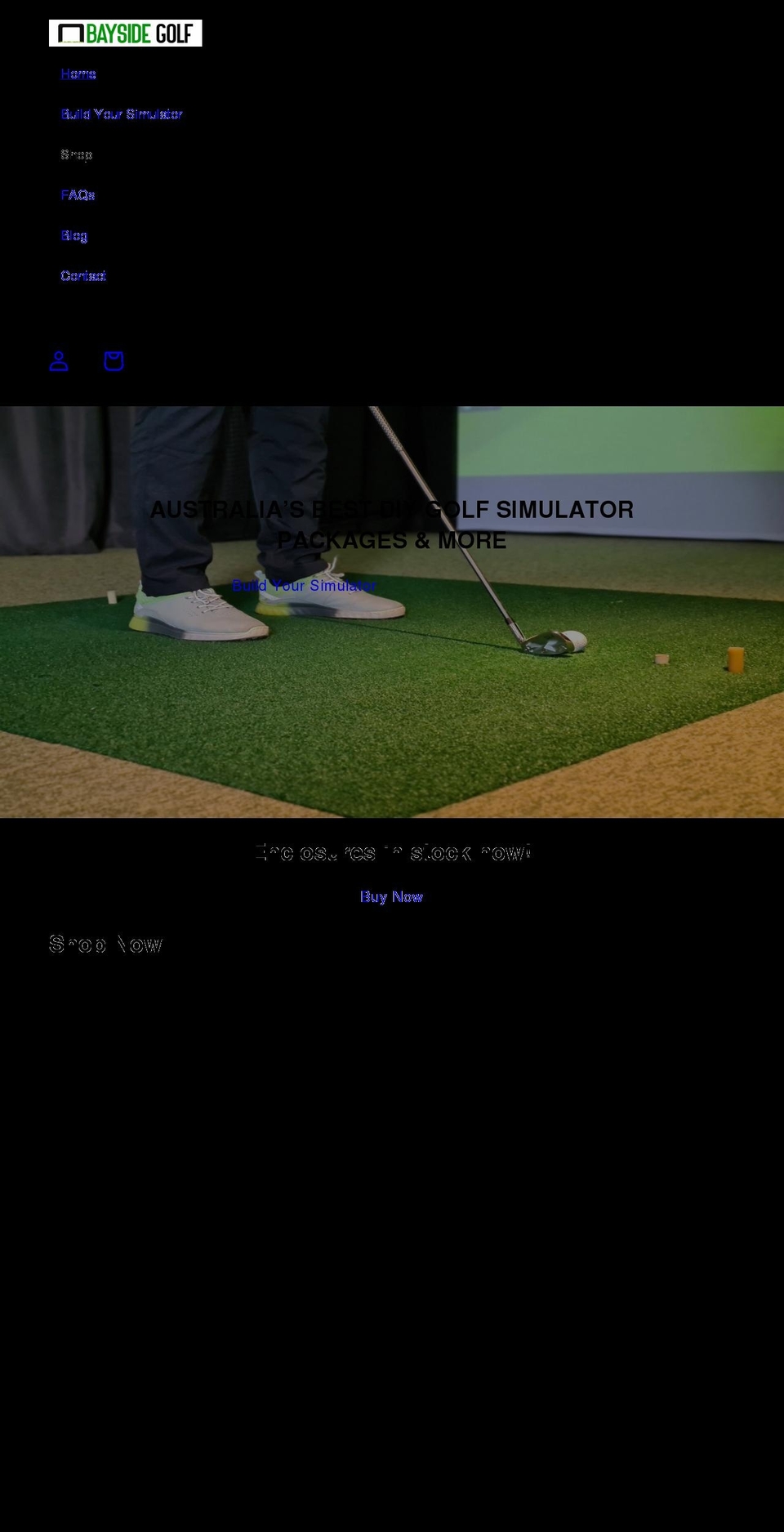 baysidegolf.com.au shopify website screenshot