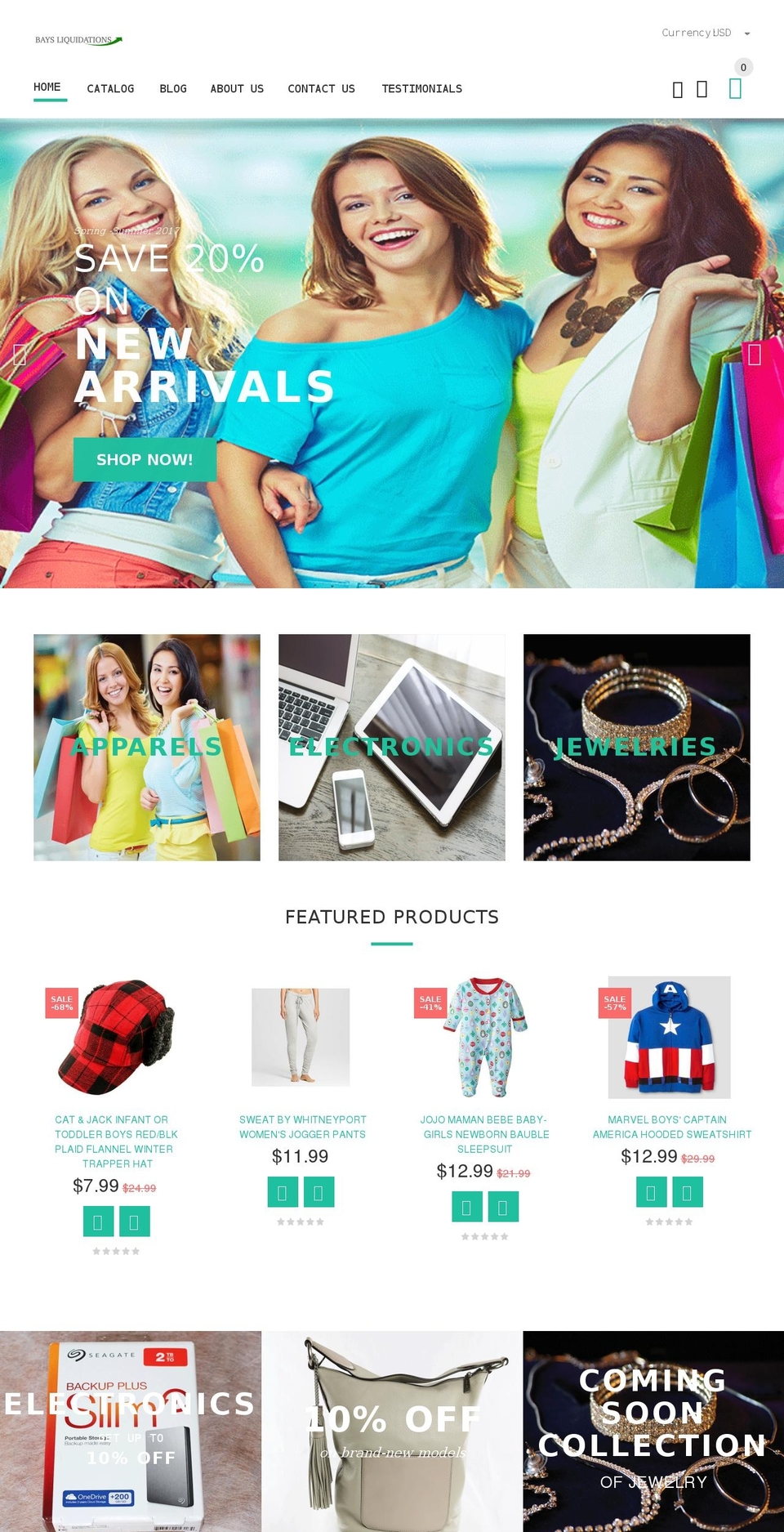 yourstore-v2-0-2 Shopify theme site example baysliquidations.com