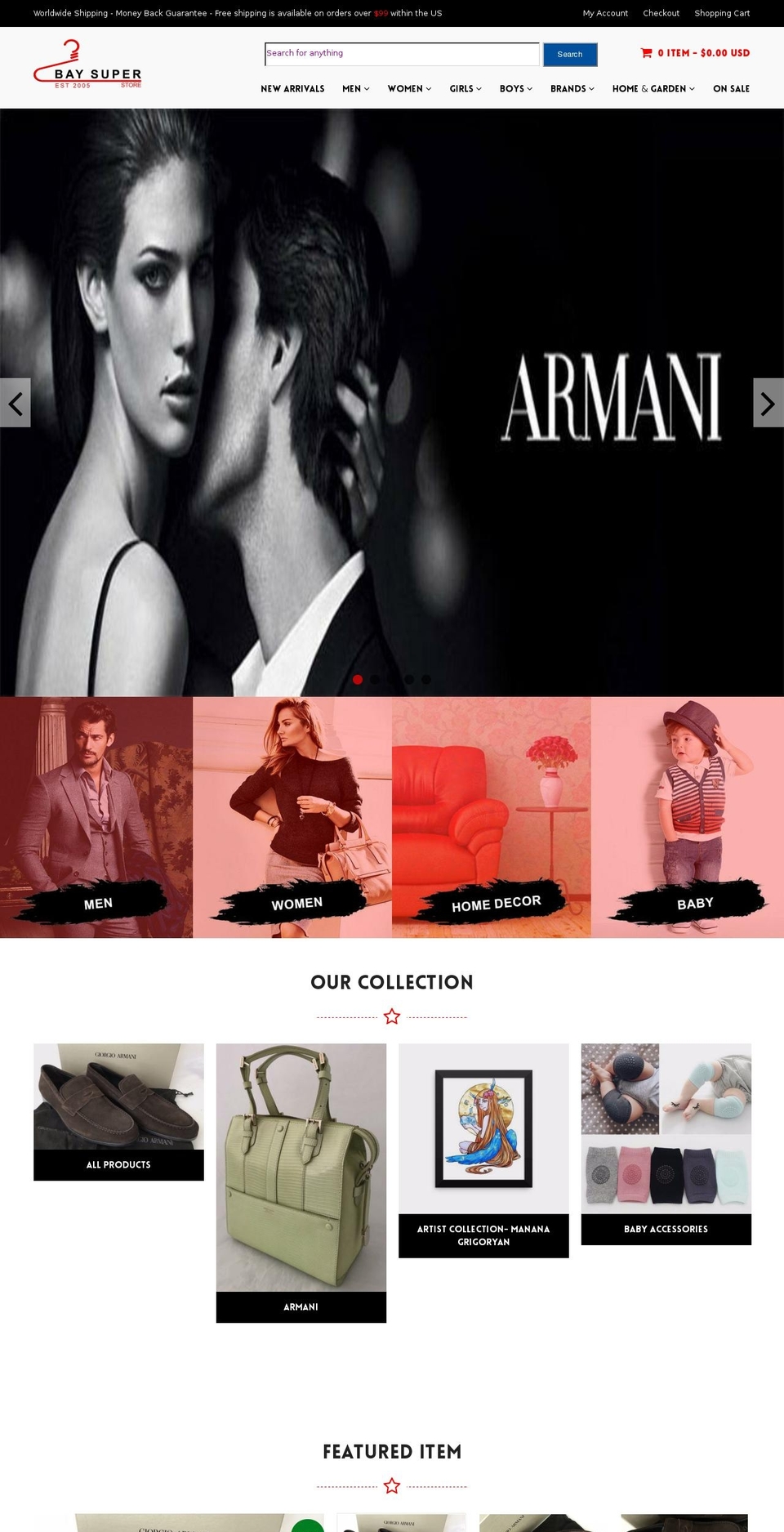 baysuperstore.com shopify website screenshot