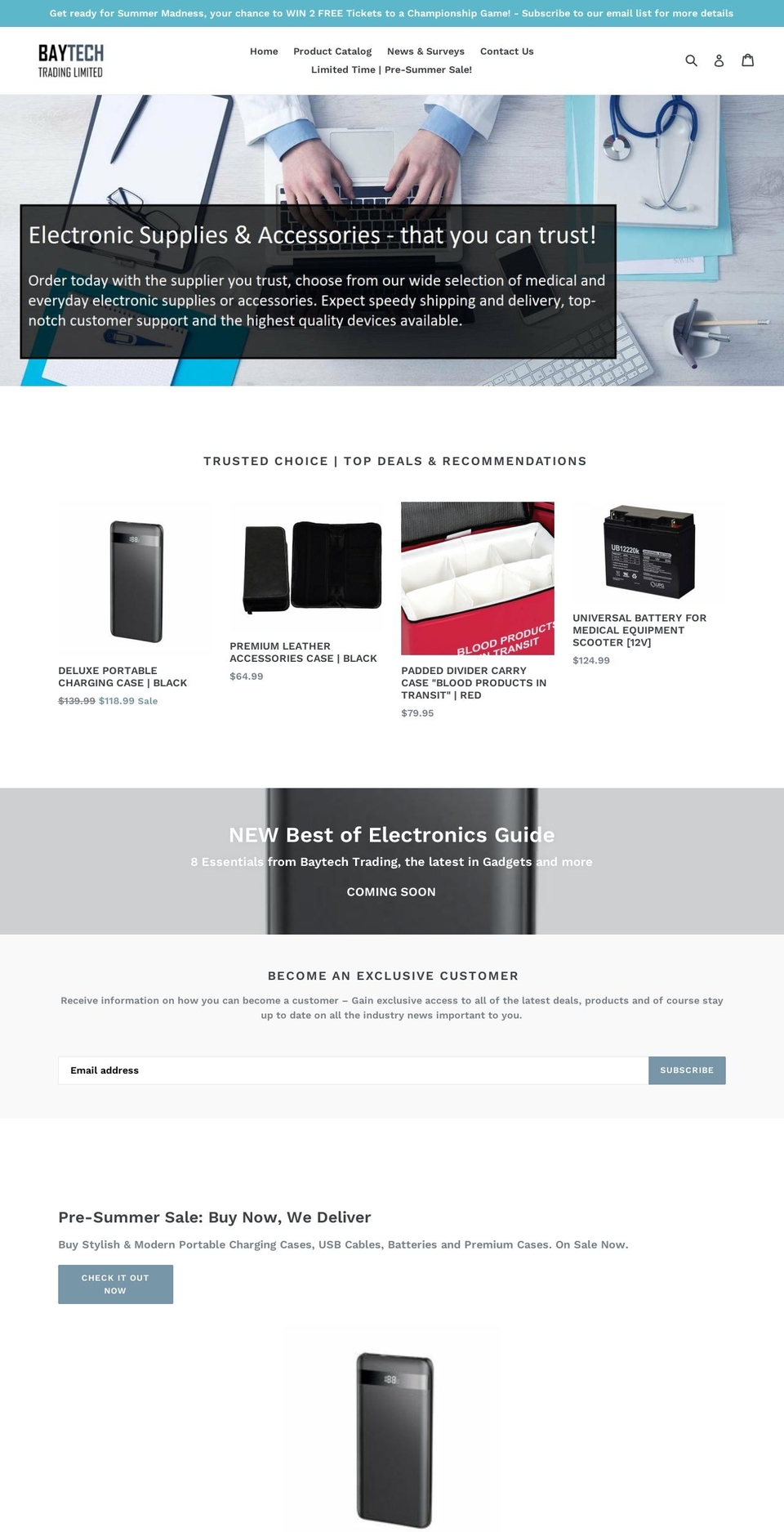 baytechtrading.com shopify website screenshot