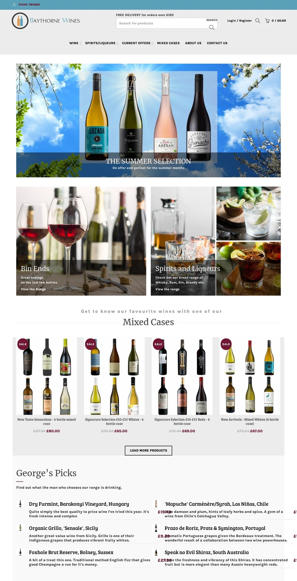 baythornewines.co.uk shopify website screenshot