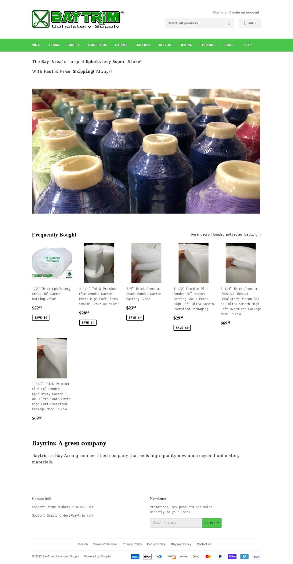 baytrim.com shopify website screenshot