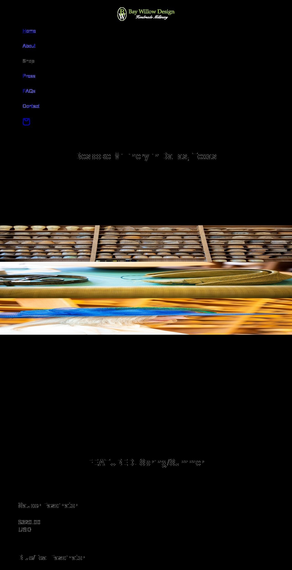 baywillowdesign.com shopify website screenshot