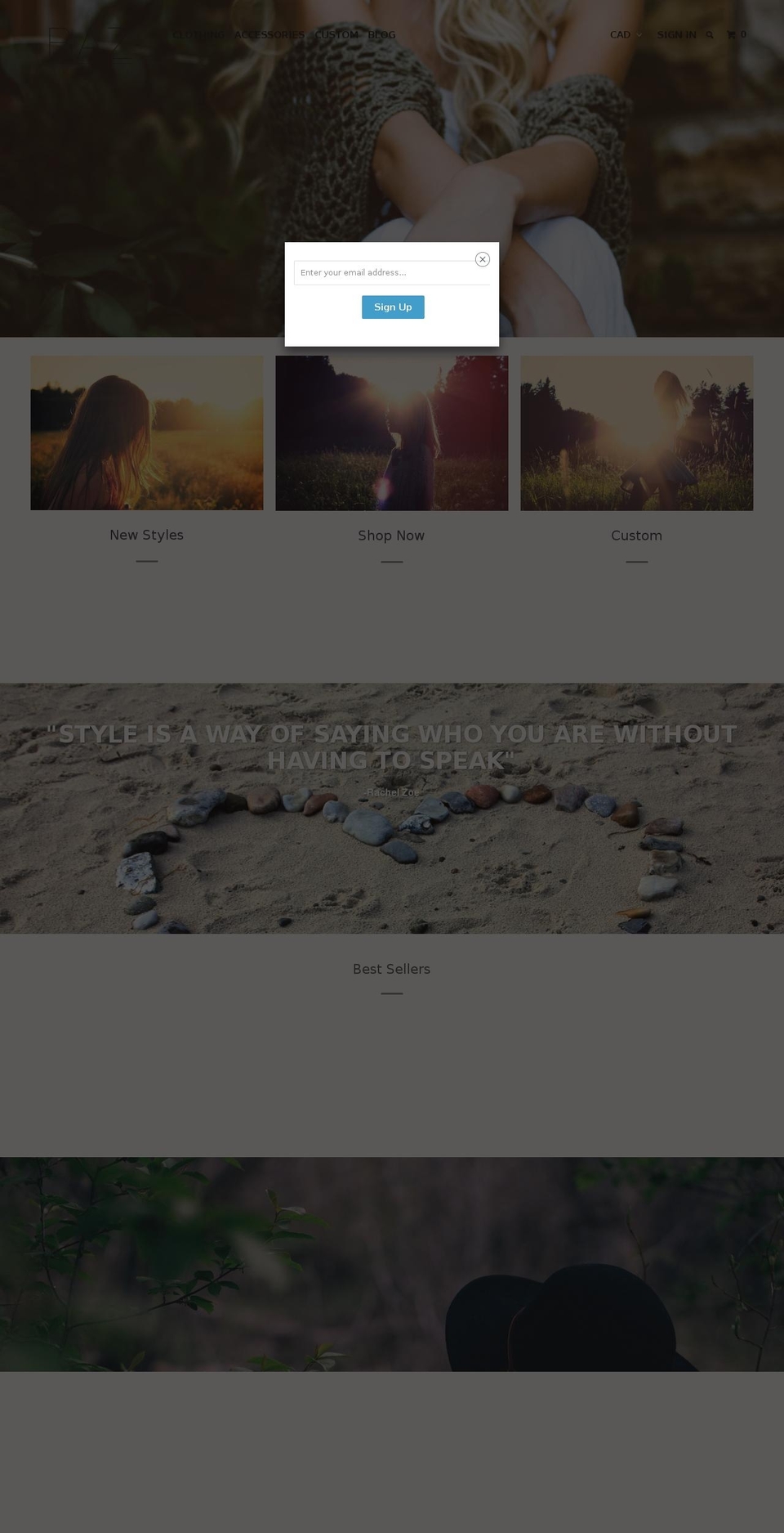 bazapparel.com shopify website screenshot