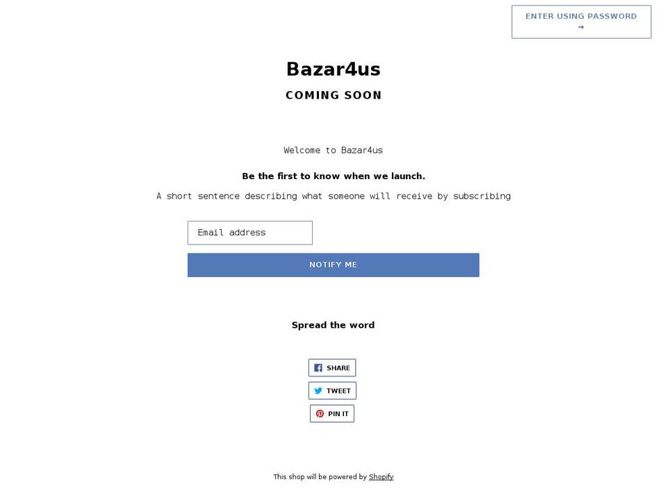 bazar4us.com shopify website screenshot