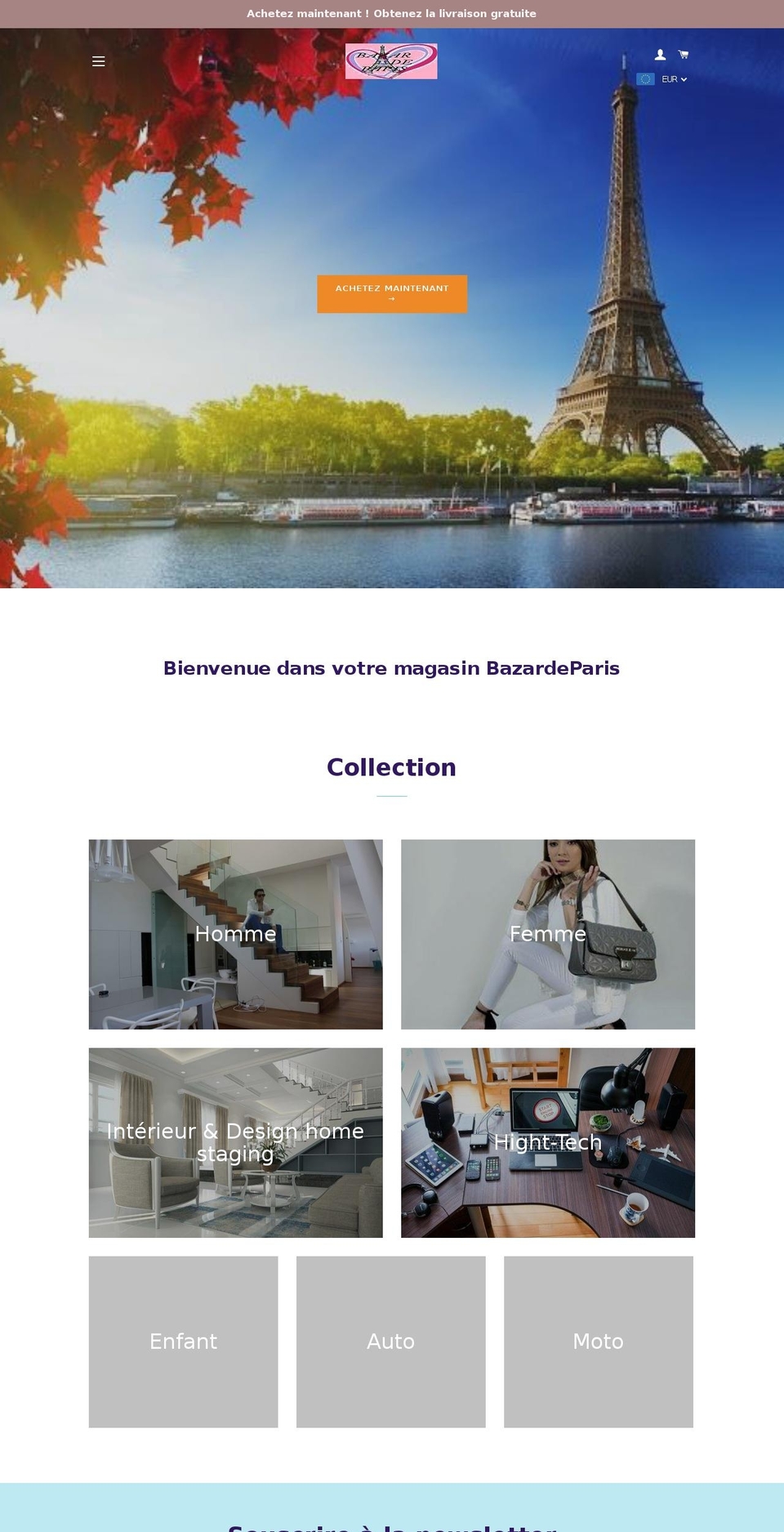 bazardeparis.com — Shopify storefront screenshot