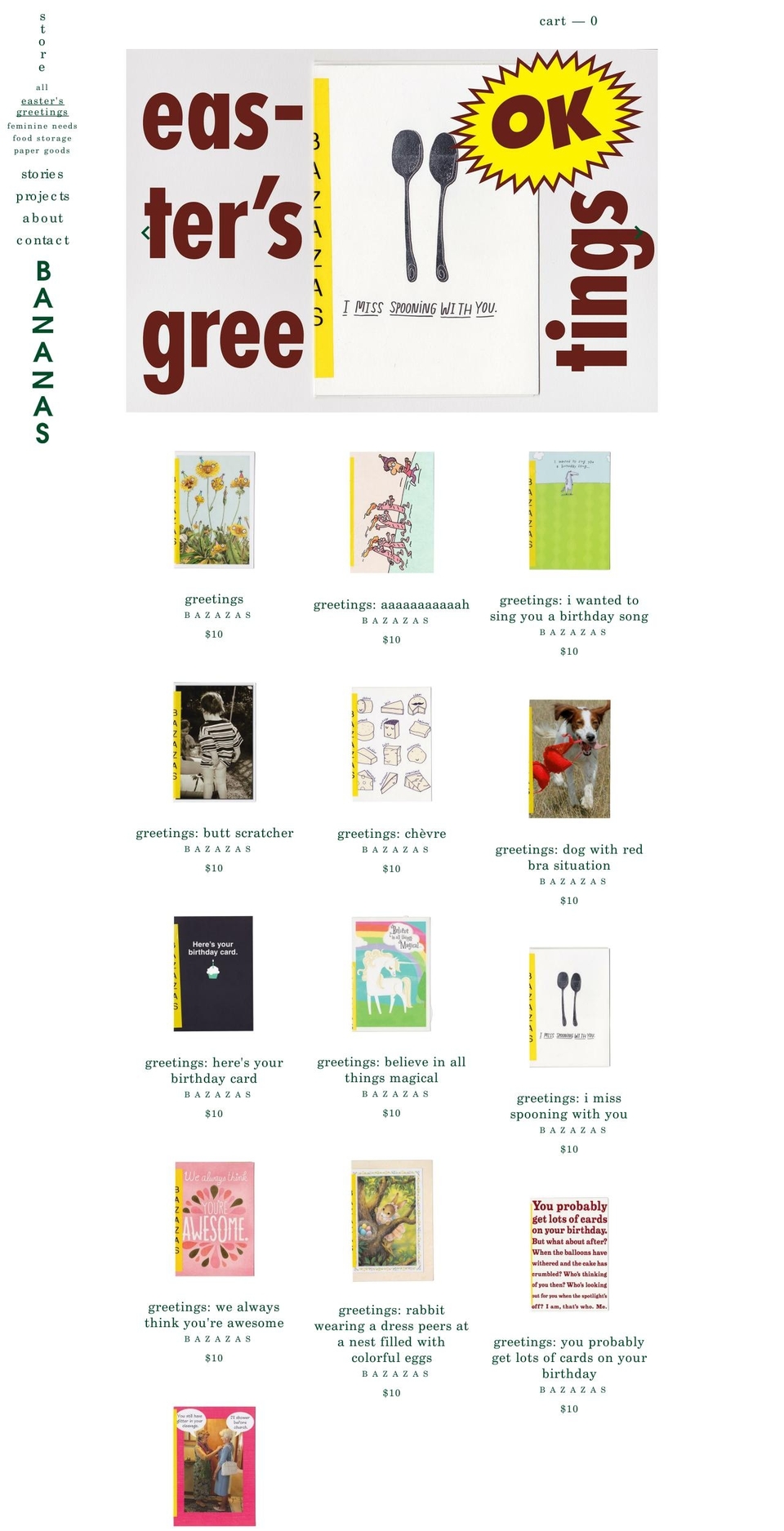 bazazas.com shopify website screenshot