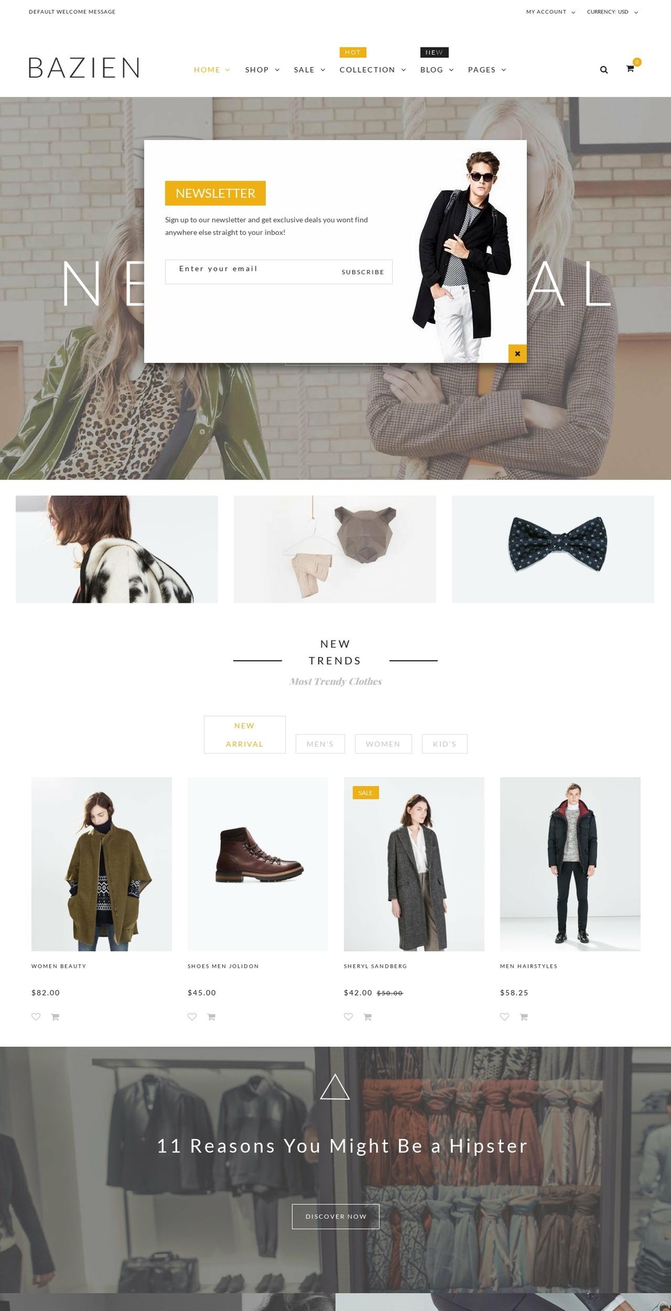 Home Shopify theme site example bazien-section.myshopify.com
