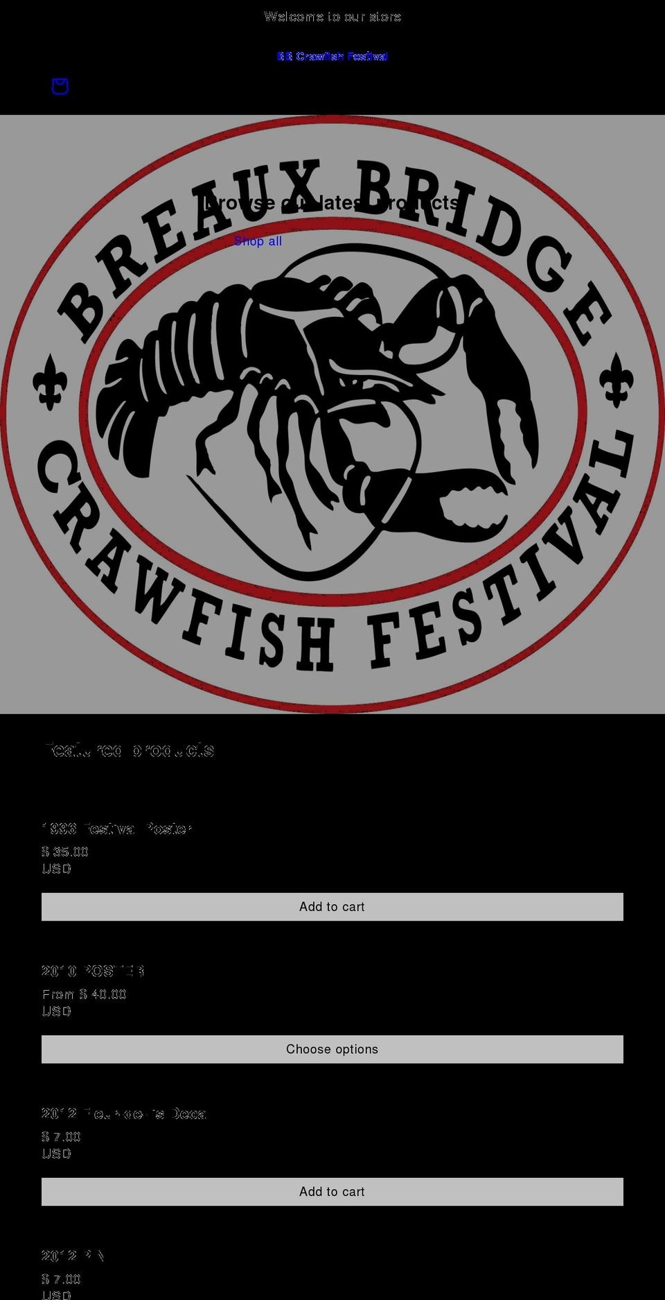 bb-crawfish-festival.myshopify.com shopify website screenshot