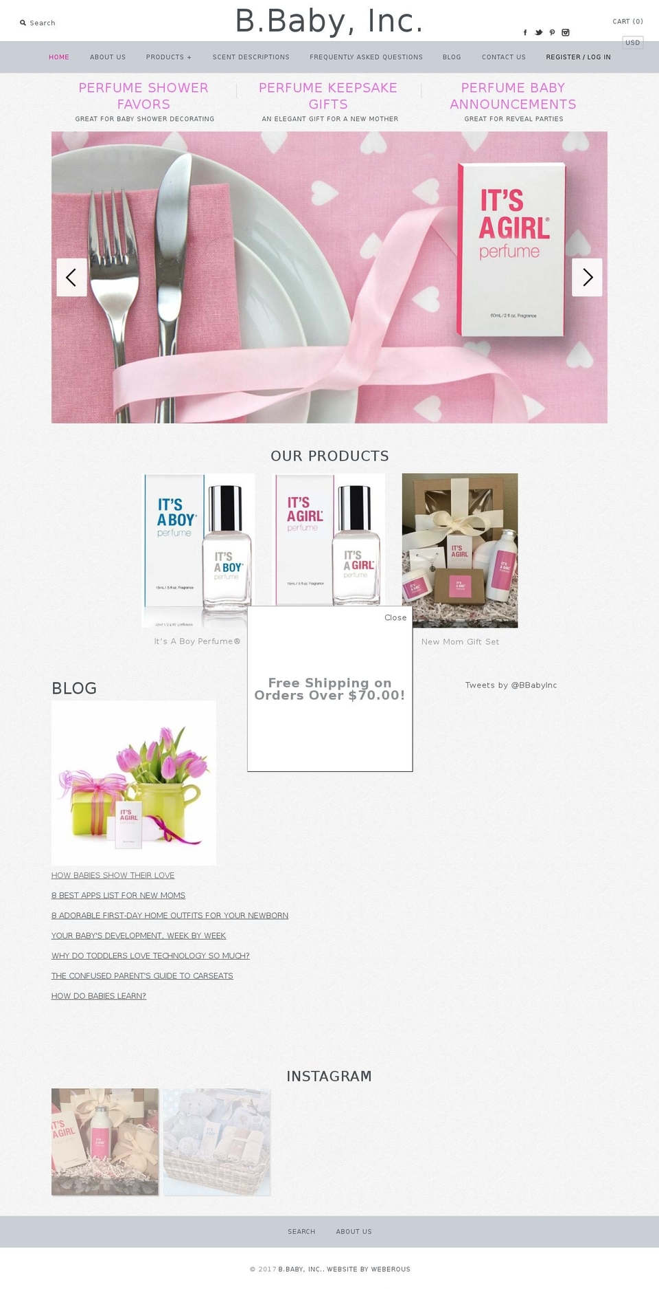 bbabyinc.com shopify website screenshot