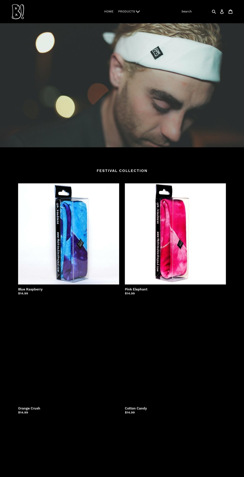 bbandanas.com shopify website screenshot