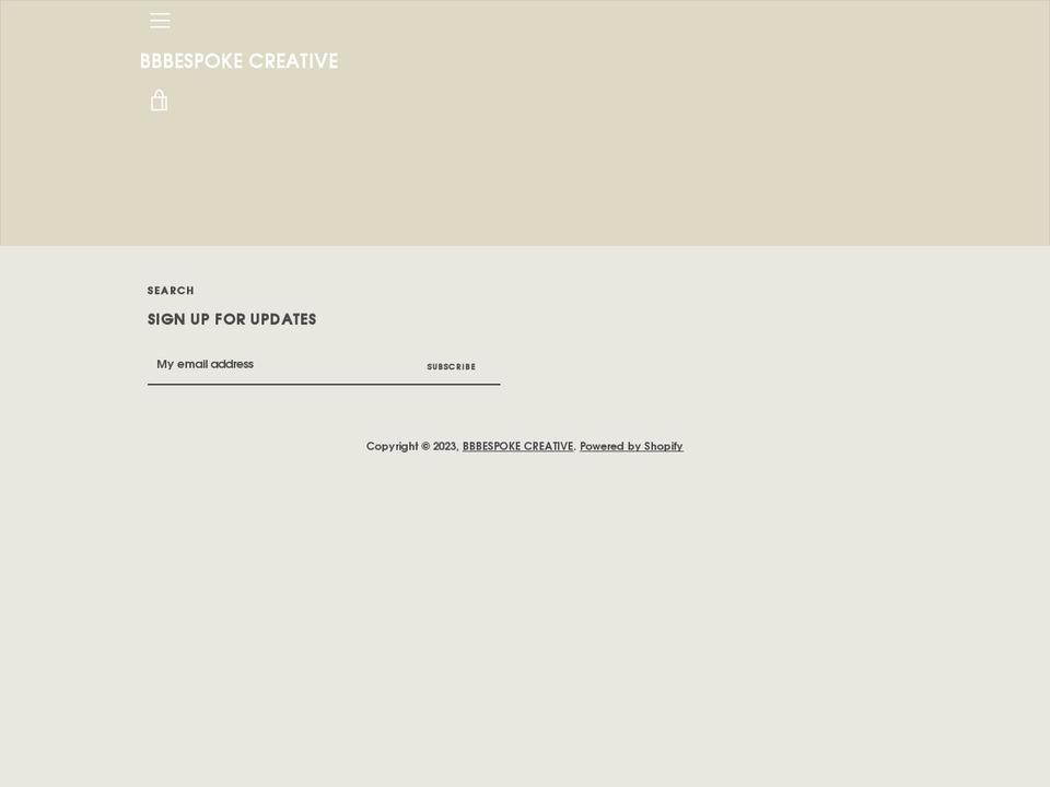 bbbespokecreative.com shopify website screenshot