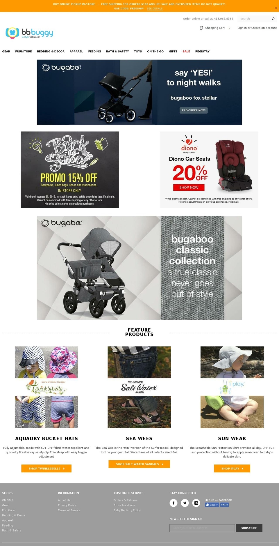 bbbuggy.ca shopify website screenshot