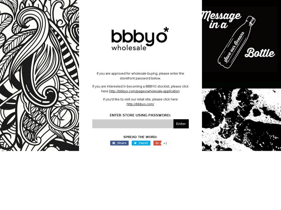 bbbyoshop.com shopify website screenshot