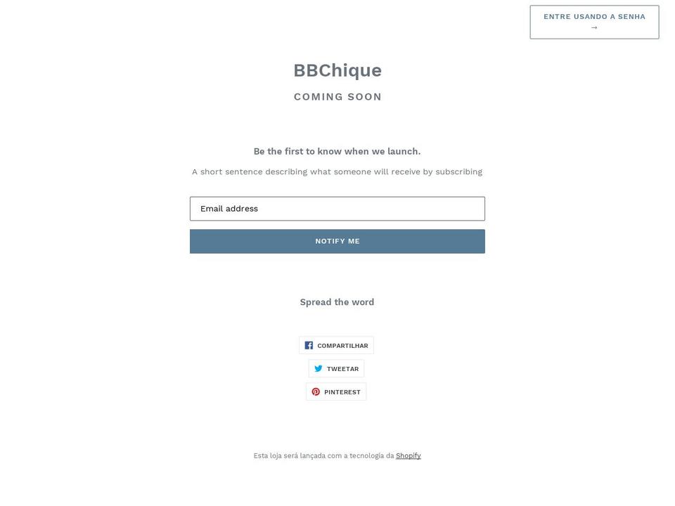 bbchique.com — Shopify storefront screenshot