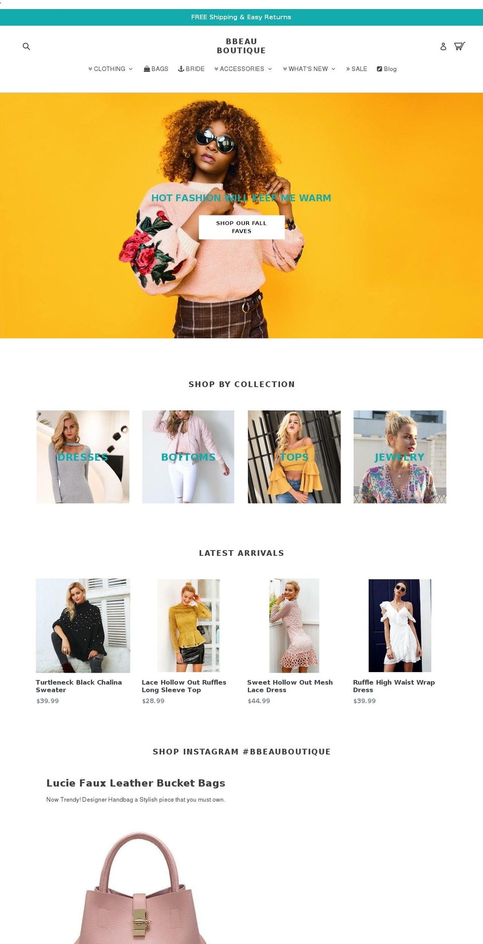 bbeauboutique.com — Shopify storefront screenshot