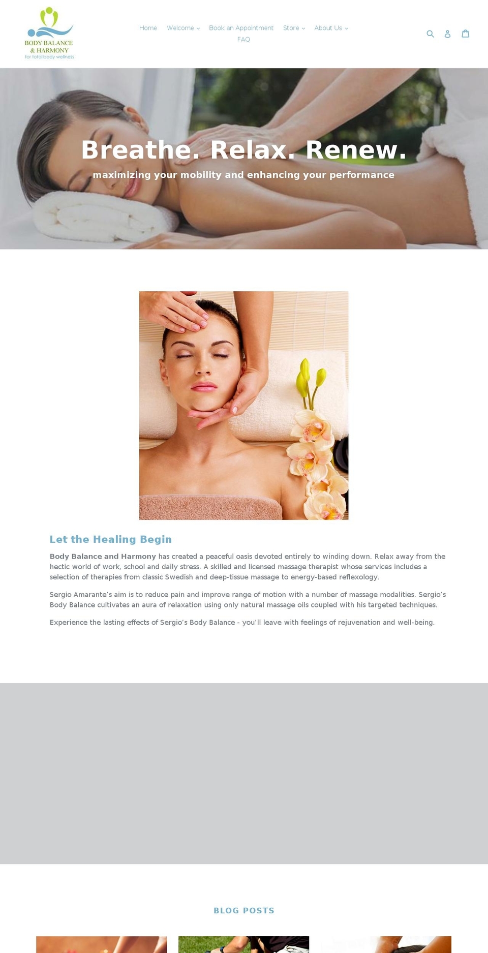 bbhmassage.com — Shopify storefront screenshot