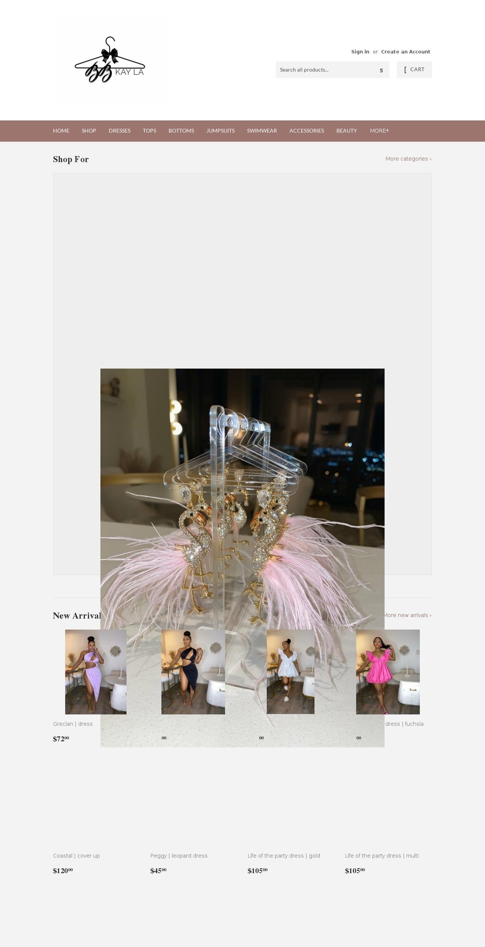 bbkayla.com — Shopify storefront screenshot