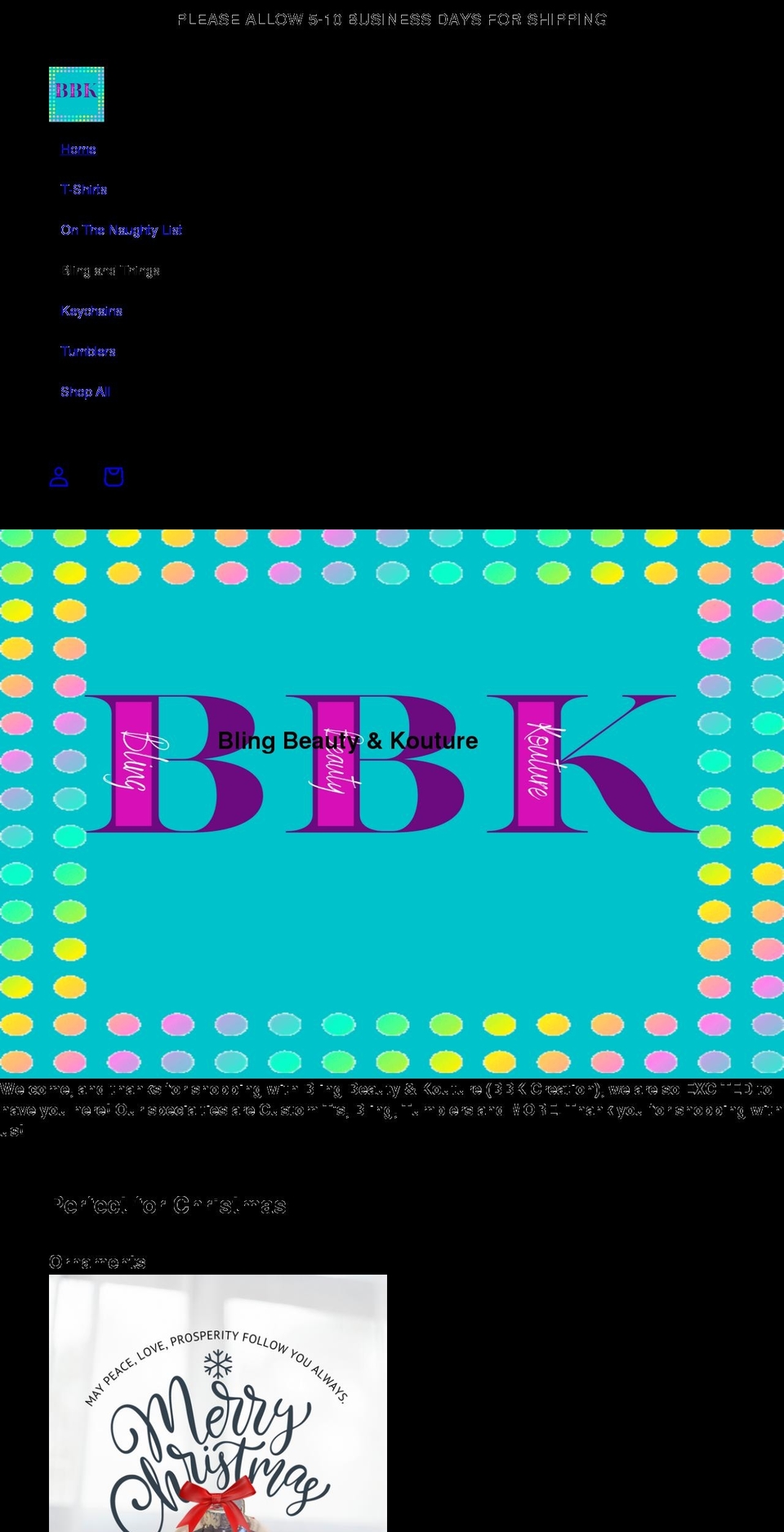 bbkcreation.com shopify website screenshot