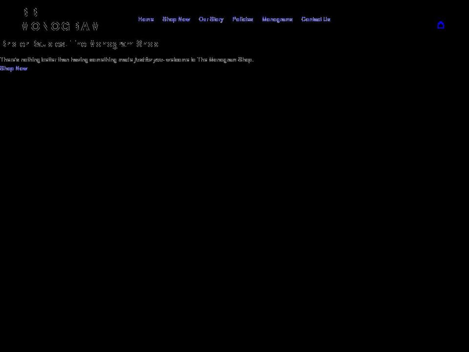 bbmonogram.com shopify website screenshot
