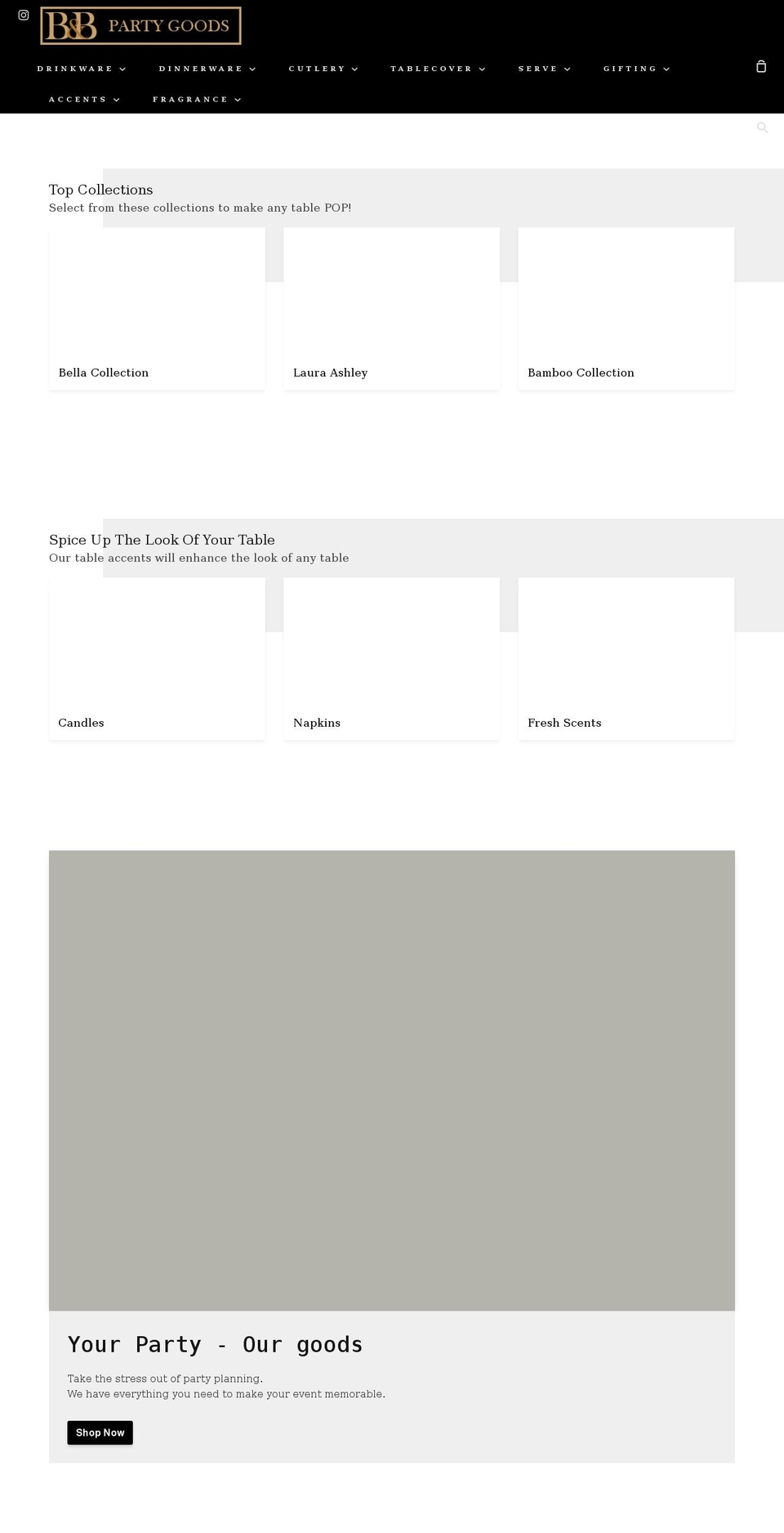 bbpartygoods.com — Shopify storefront screenshot