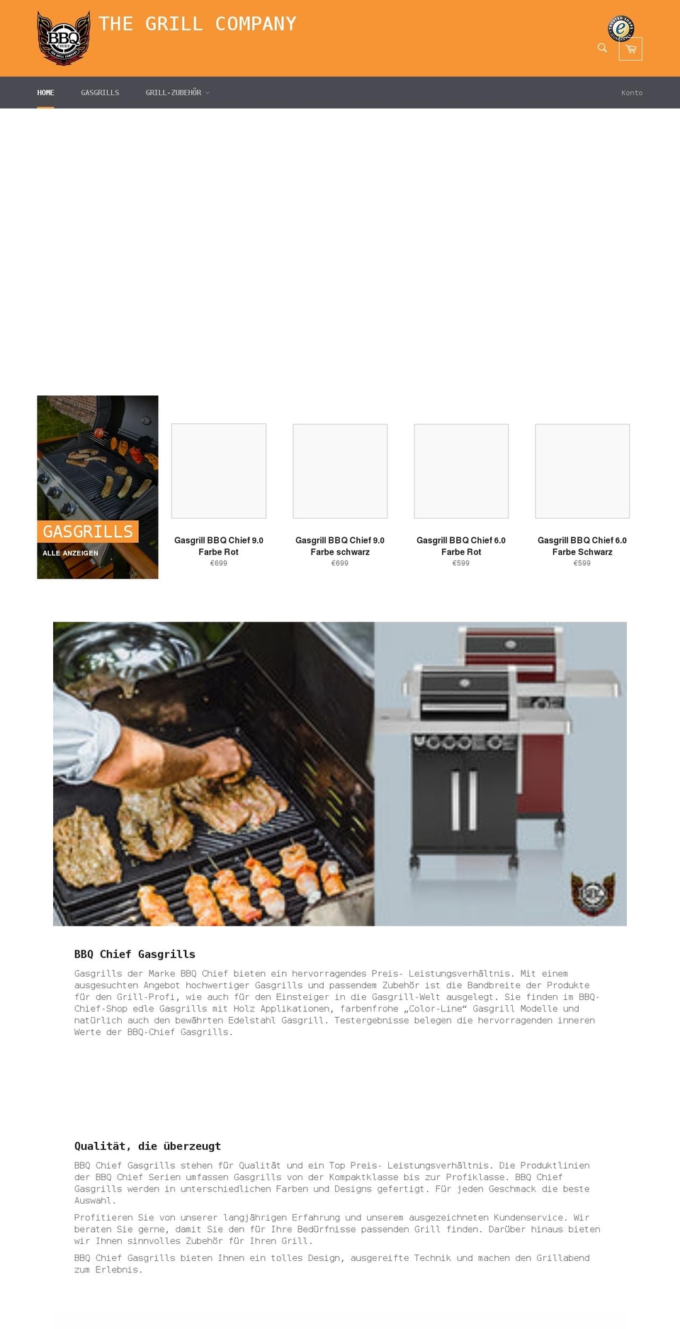 bbq-chief-grills.com shopify website screenshot
