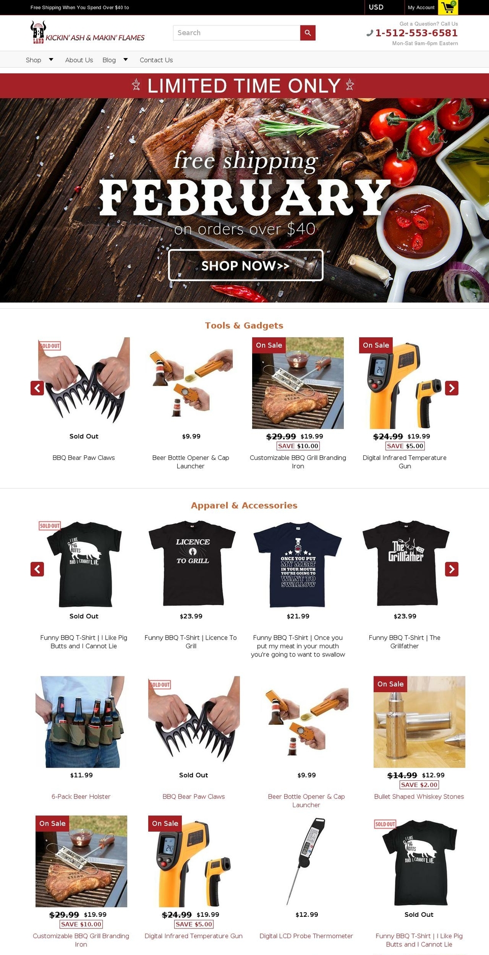 bbq.land shopify website screenshot