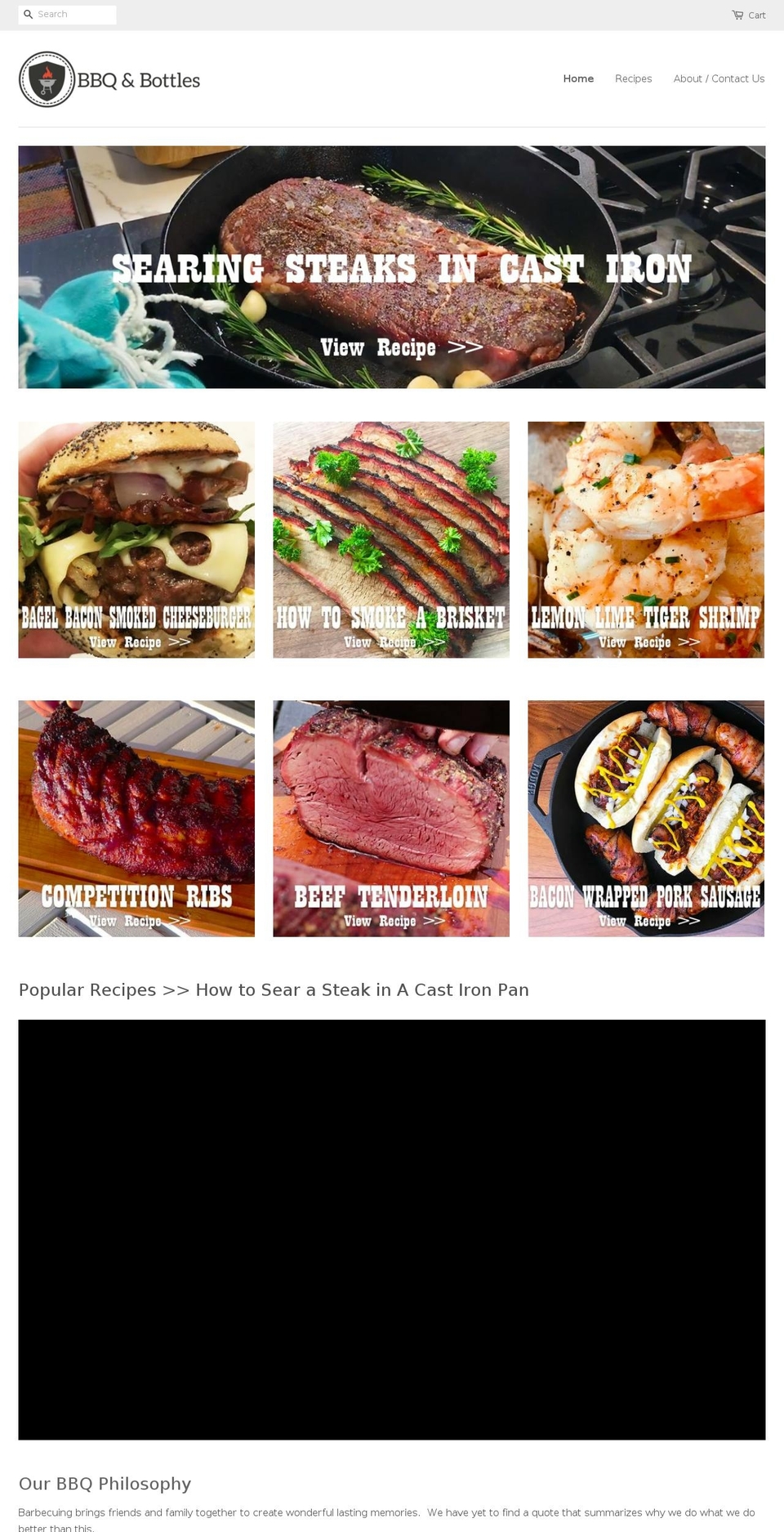 bbqandbottles.com — Shopify storefront screenshot
