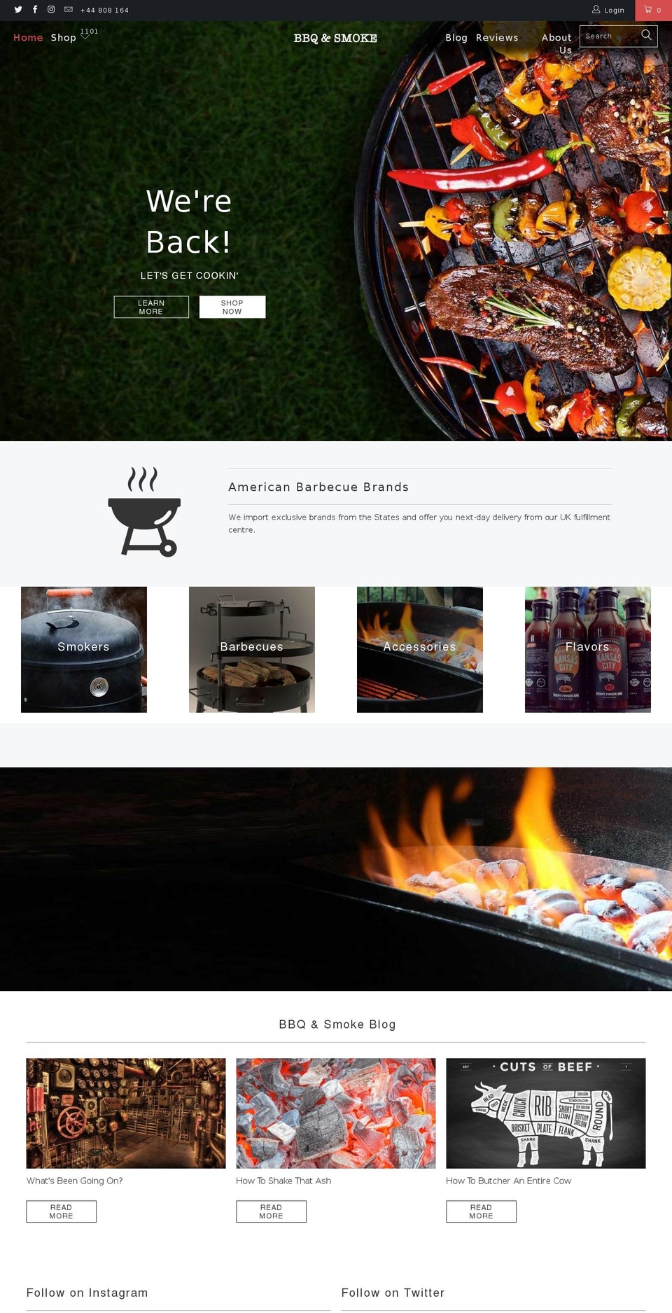 bbqandsmoke.co.uk shopify website screenshot