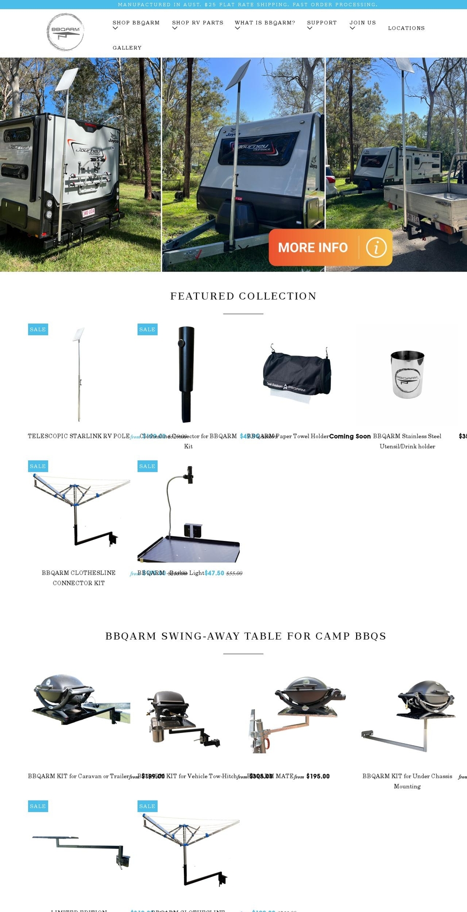 bbqarm.com.au shopify website screenshot