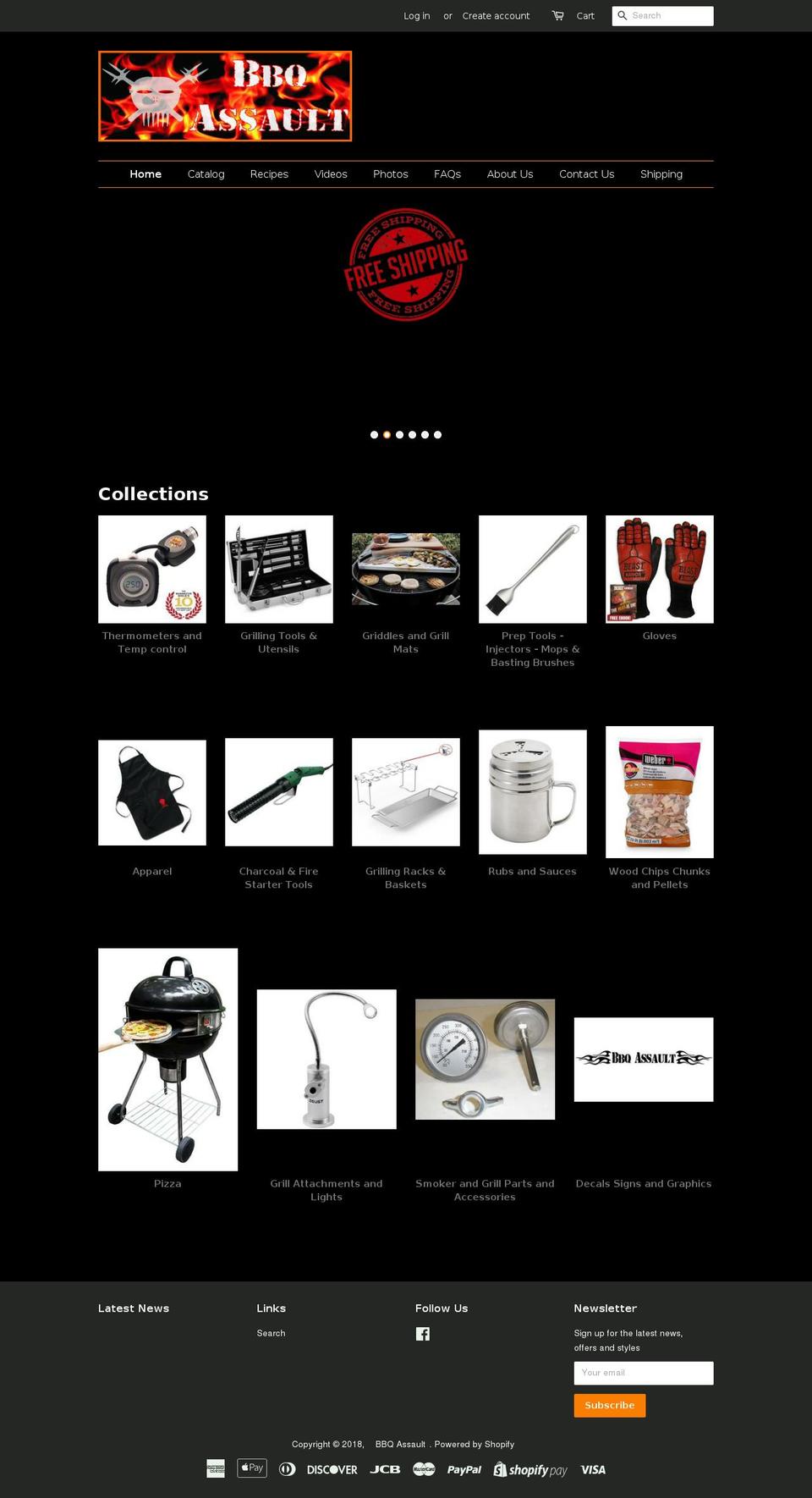 bbqassault.com — Shopify storefront screenshot