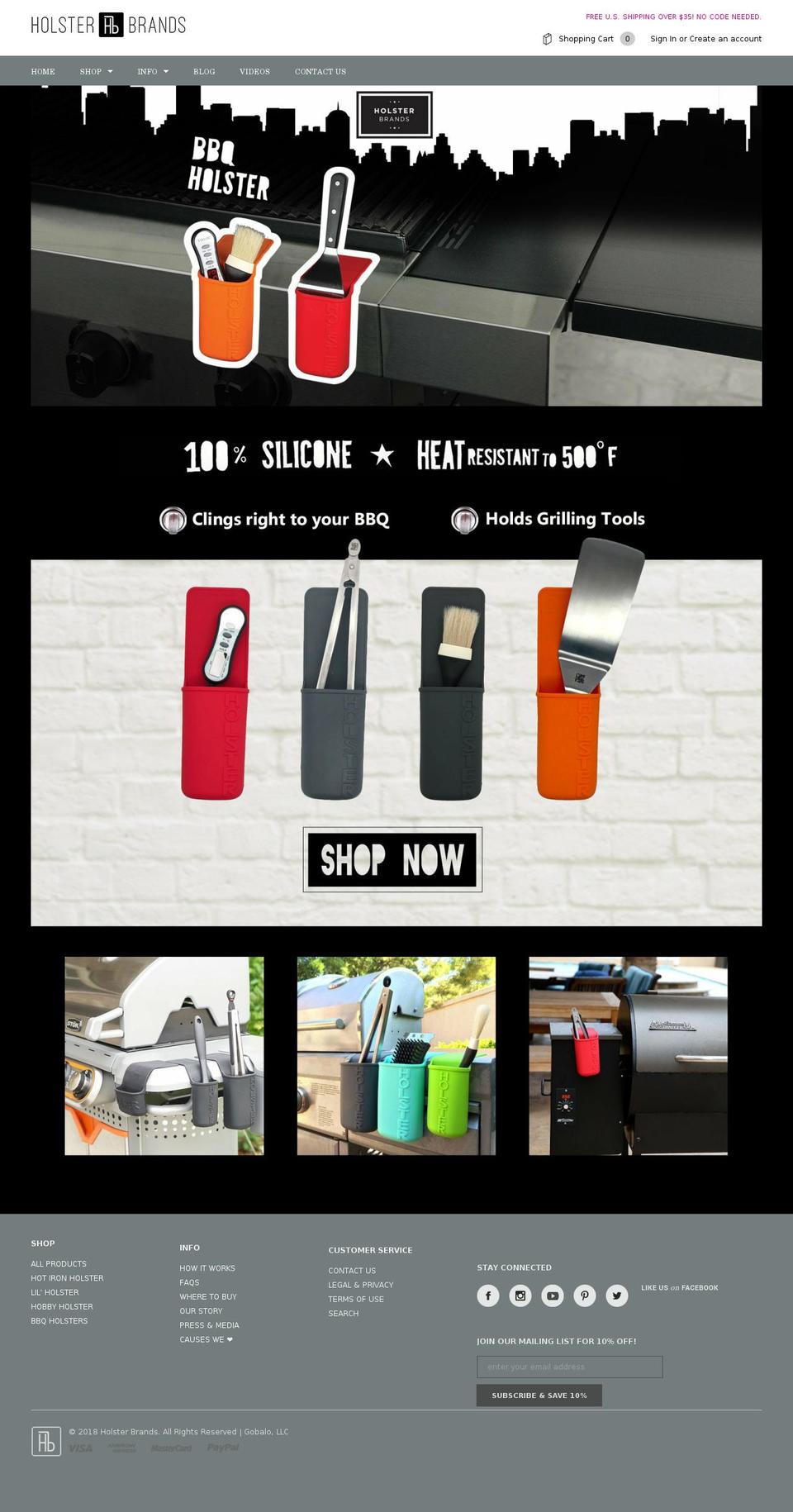 bbqholster.com — Shopify storefront screenshot