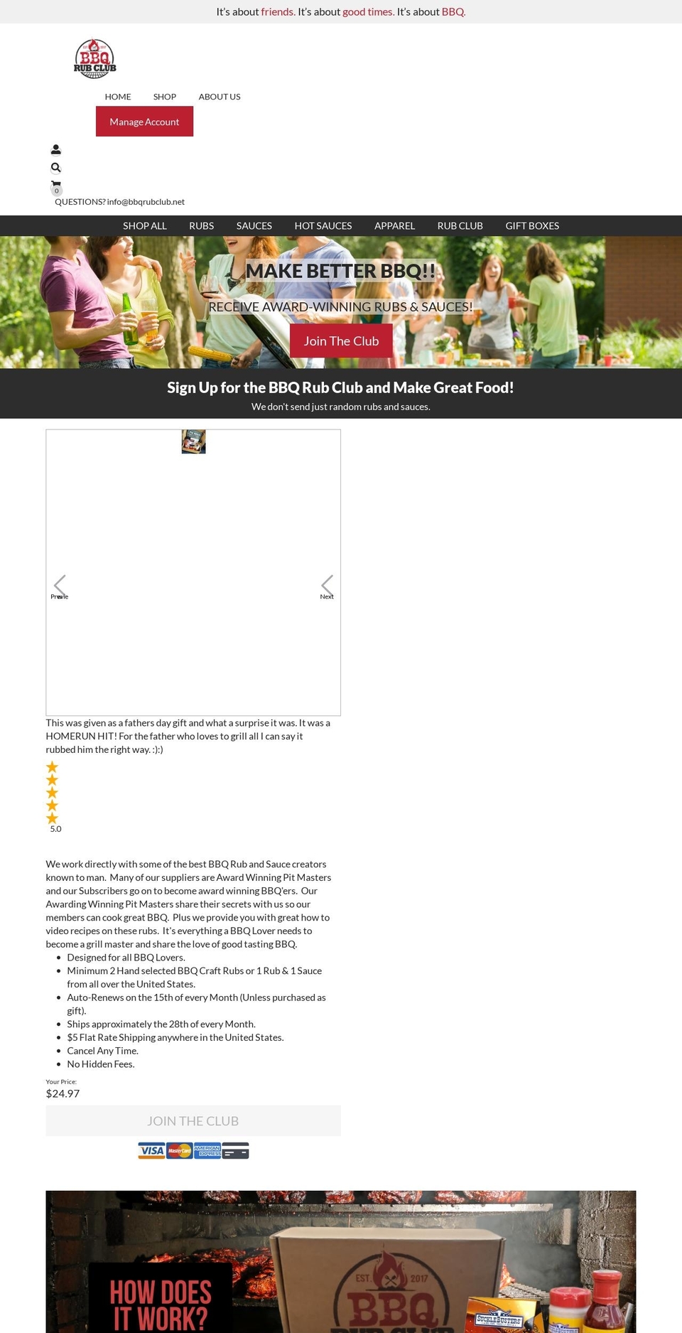 bbqrubclub.net shopify website screenshot