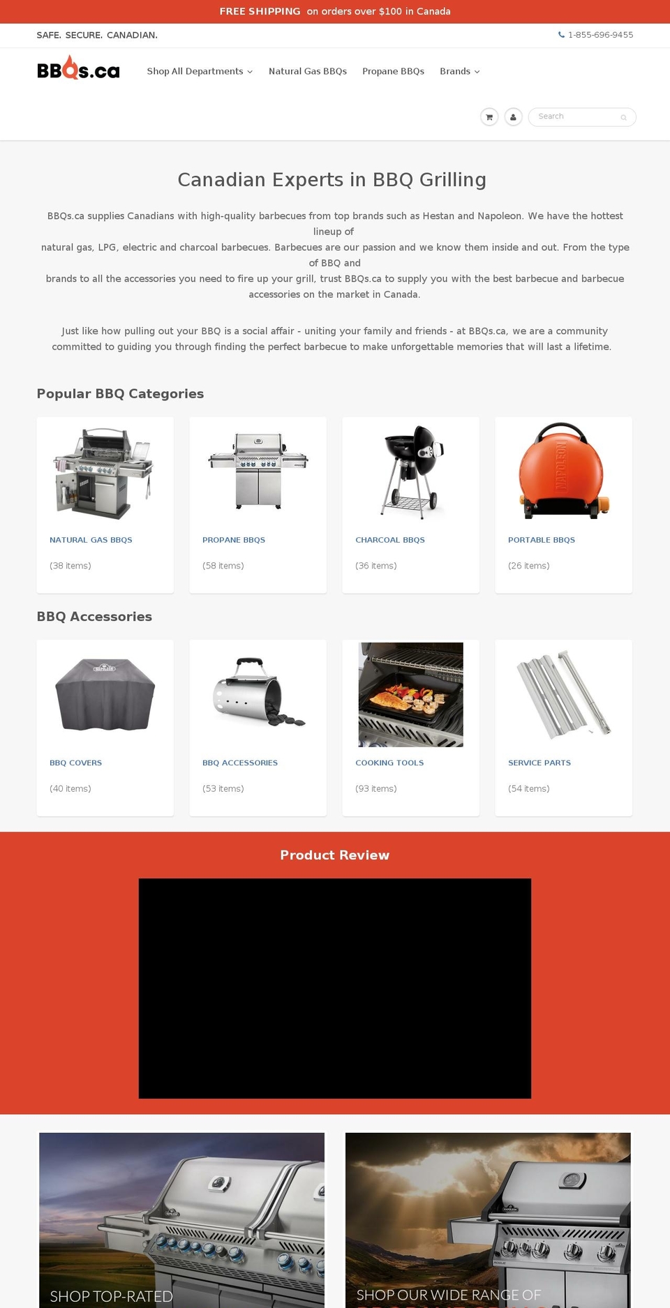 bbqs.ca shopify website screenshot