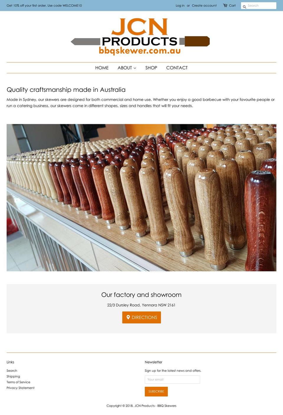 bbqskewer.com.au shopify website screenshot