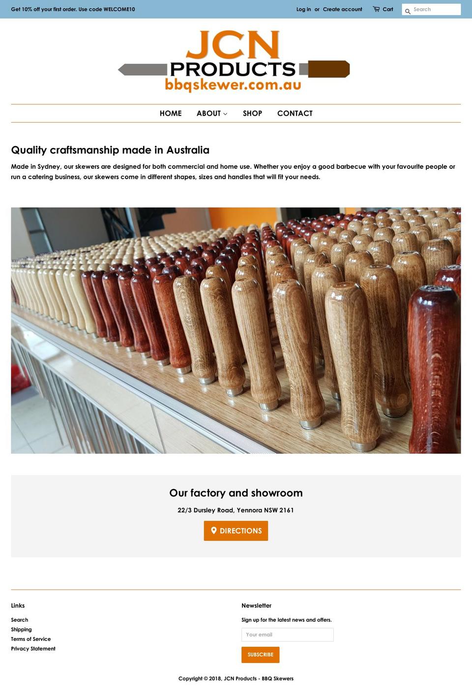 bbqskewers.com.au shopify website screenshot