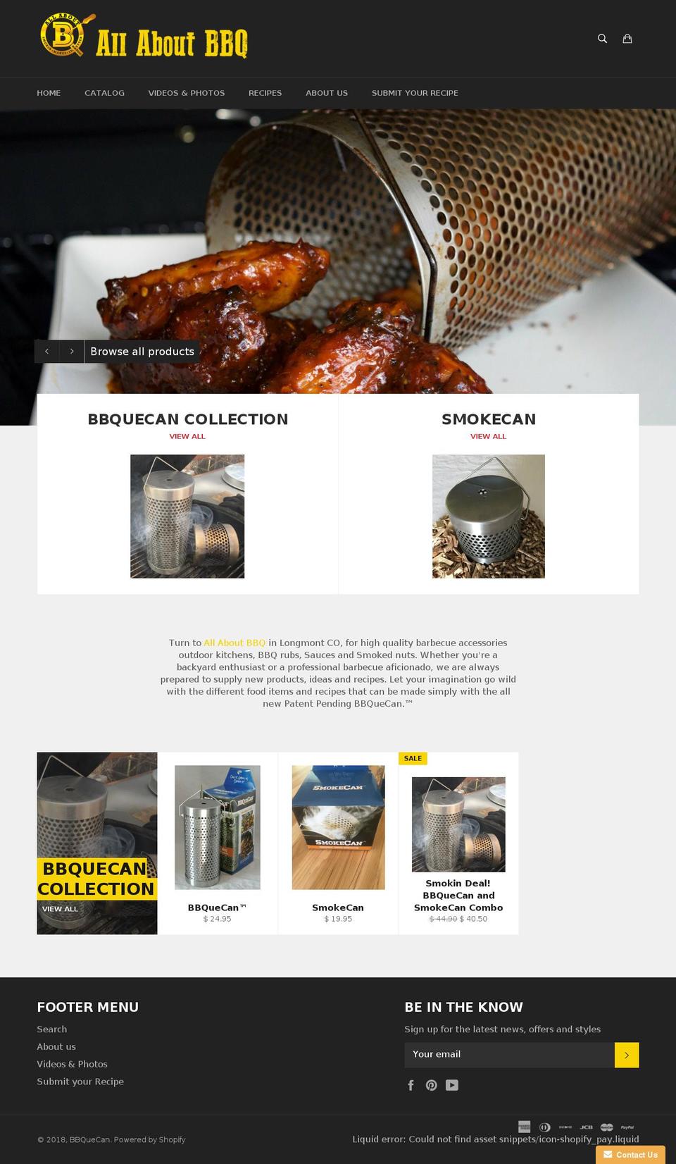 bbqsmokinmakesitbetter.com — Shopify storefront screenshot