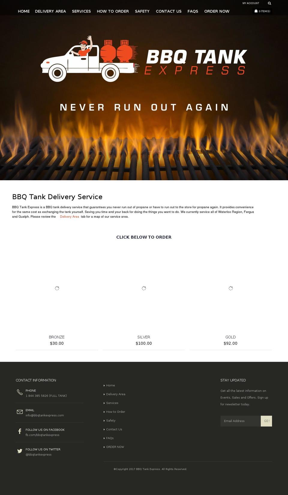 bbqtankexpress.ca shopify website screenshot