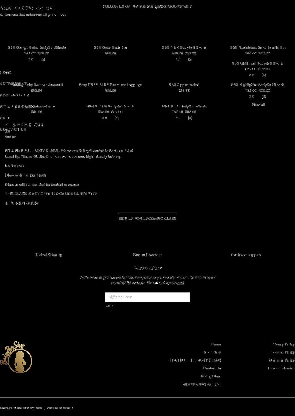bbsfitness.com shopify website screenshot