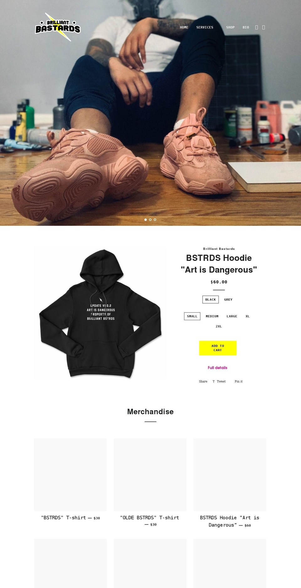 bbstrds.com shopify website screenshot