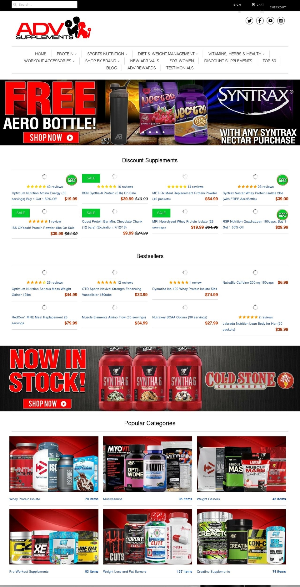 bbsupplements.com shopify website screenshot